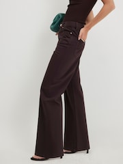 River Island Brown High Rise Relaxed Straight Jeans - Image 3 of 4