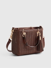 حقيبة نسائية صغيرة منسوجة من River Island - Image 2 of 6