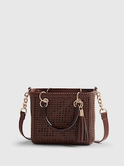 حقيبة نسائية صغيرة منسوجة من River Island - Image 3 of 6
