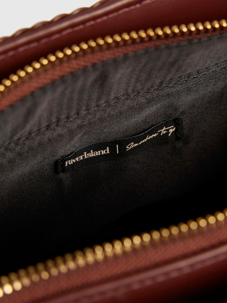 حقيبة نسائية صغيرة منسوجة من River Island - Image 6 of 6