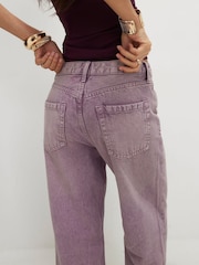River Island Purple High Rise Relaxed Straight Jeans - Image 2 of 4