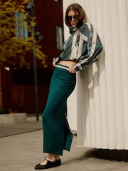 River Island Green Pony Tipped Maxi Skirt - Image 1 of 4