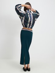 River Island Green Pony Tipped Maxi Skirt - Image 2 of 4