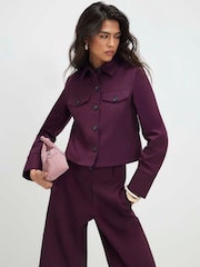 قميص بقصة Boxy وأكمام طويلة من مزيج القطن من River Island - صورة 1 من 4
