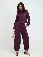 قميص بقصة Boxy وأكمام طويلة من مزيج القطن من River Island - صورة 3 من 4