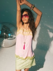 „River Island“ dirželiais puošta palaidinė su nėrinių apdaila - 2 paveikslėlis iš 4