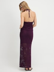 Pollera larga de crochet con estampado floral de River Island - Imagen 2 de 4