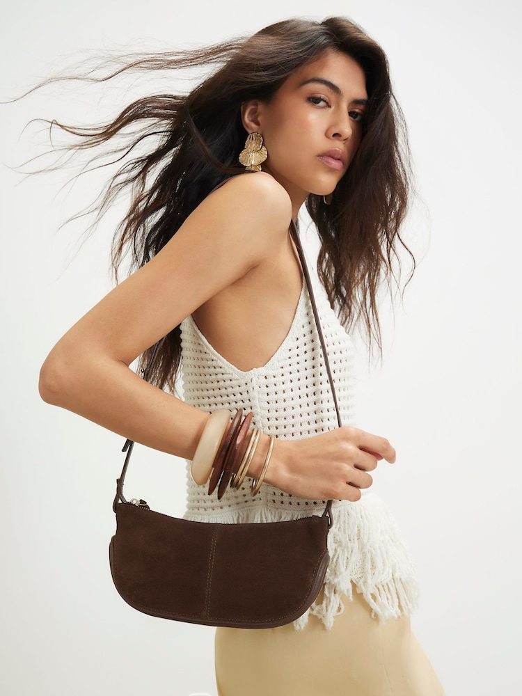 River Island Süet Çantası - 5şəkildən 1 şəkil