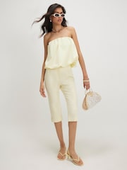 River Island Yellow Sleeveless Bandeau Bubble Hem Top - Image 3 of 4