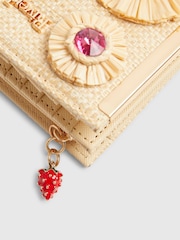 River Island Raffia Gem Stone Fold Out Purse - תמונה 4 מתוך 5