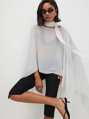River Island Polka Dot Neck Cape Ponchos - Image 1 of 4
