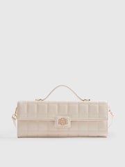 River Island Cream Quilted Clutch Bag - Image 2 of 5