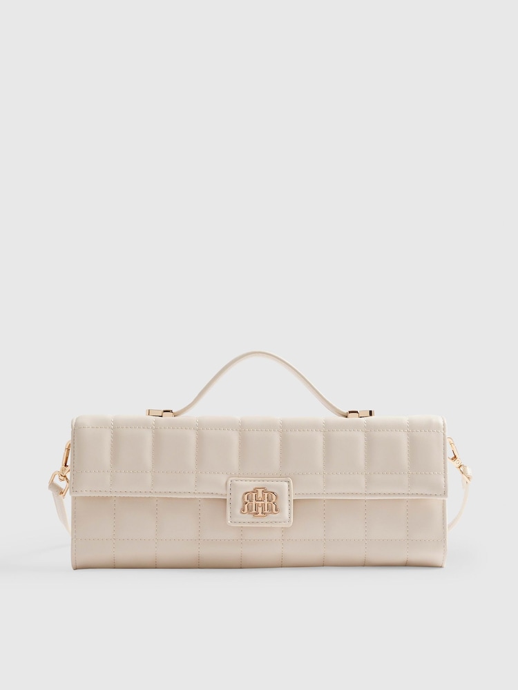 River Island Cream Quilted Clutch Bag - Image 2 of 5