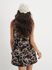 River Island Sleeveless Corduroy Embroidered Mini Dress - Imagen 3 de 4