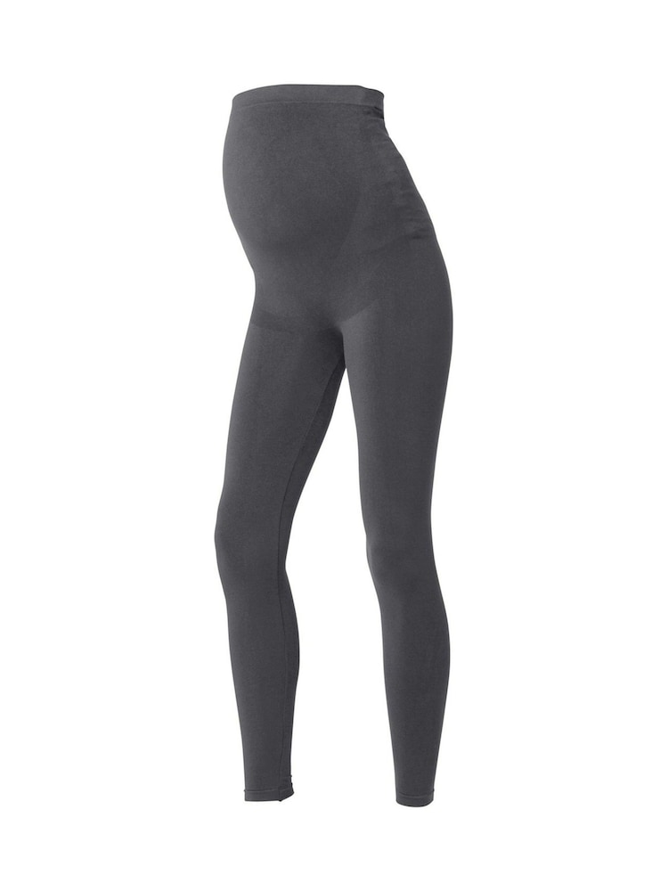 Mamalicious Grey Maternity Seamless Leggings - Image 4 of 4 Mamalicious Grey Maternity Seamless Leggings - Image 4 of 4