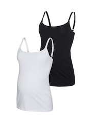 Mamalicious Black Maternity and Nursing Tops 2 Pack - Image 1 of 6