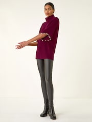 Roman Red Pearl Embellished Knit Jumper - Image 1 of 4