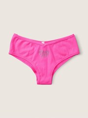 Victoria's Secret PINK Atomic Pink with Diamente Pink Cheeky Cotton Knickers - Image 1 of 2