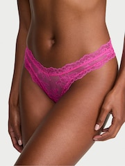 Victoria's Secret Pink Fire Thong Rose Lace Knickers - Image 1 of 2