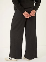 Roman Black Curve Textured Stretch Trousers - Image 3 of 4