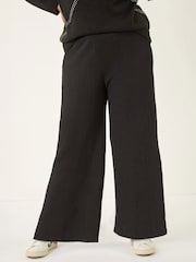 Roman Black Curve Textured Stretch Trousers - Image 4 of 4