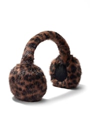 Victoria's Secret Pink Brown Leopard Faux Fur Earmuffs - Image 2 of 2