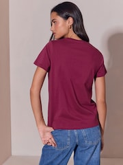 Lipsy Red Boyfriend Wear It With Love T-Shirt - Image 5 of 5