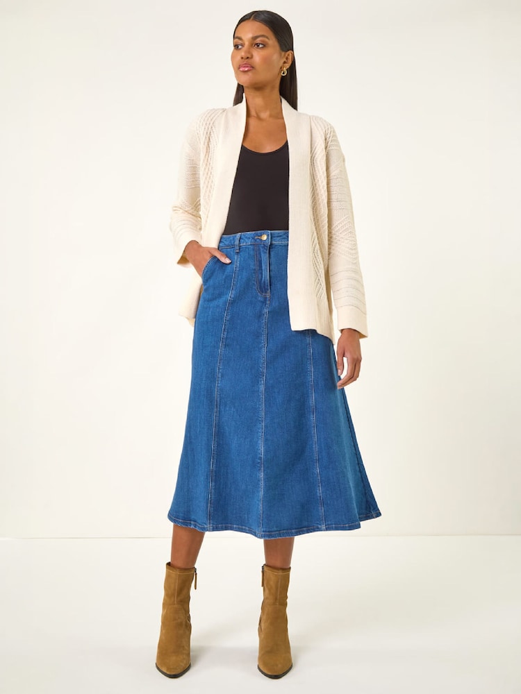 Roman White Textured Knit Cardigan - Image 2 of 4