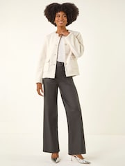 Roman White Cosy Boucle Fleece Jacket - Image 2 of 4