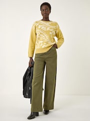 Roman Green Floral Jacquard Knit Jumper - Image 2 of 4
