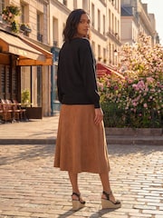 Roman Black Plain V-Neck Stretch Jumper - Image 3 of 4