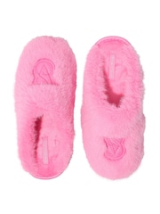 Victoria's Secret Sexy Little Pink Closed Toe Faux Fur Slippers - Image 1 of 2