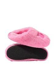 Victoria's Secret Sexy Little Pink Closed Toe Faux Fur Slippers - Image 2 of 2
