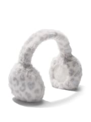 Victoria's Secret Pink Grey Leopard Faux Fur Earmuffs - Image 2 of 2
