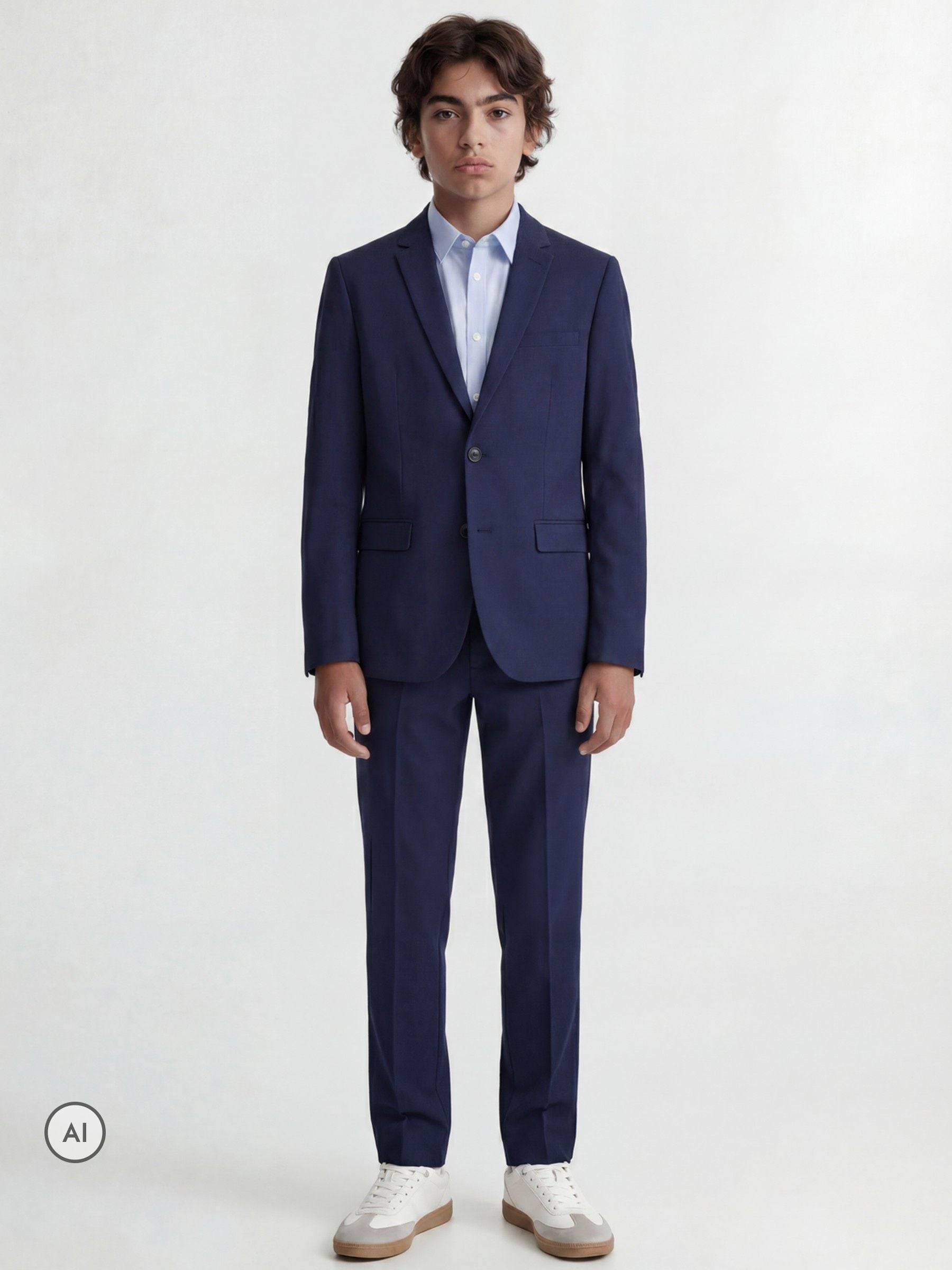 Jack & Jones Boys Blue Jack Jones Junior Two Button Solar Suit - Image 3