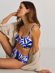 Simply Be Blue Magisculpt V Wire Detail Bikini Top - Image 4 of 4