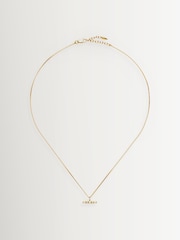 Missoma Gold Tone Lucy Williams T-Bar Stone Pendant Necklace - Image 1 of 3