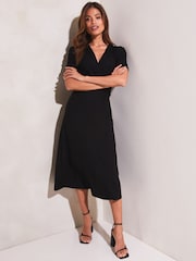 Lipsy Midikleid aus Jersey mit kurzen, gerafften Ärmeln - Bild 3 von 4