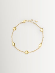 Missoma Gold Tone Molten Teardrop Multi Charm Bracelet - Image 1 of 3