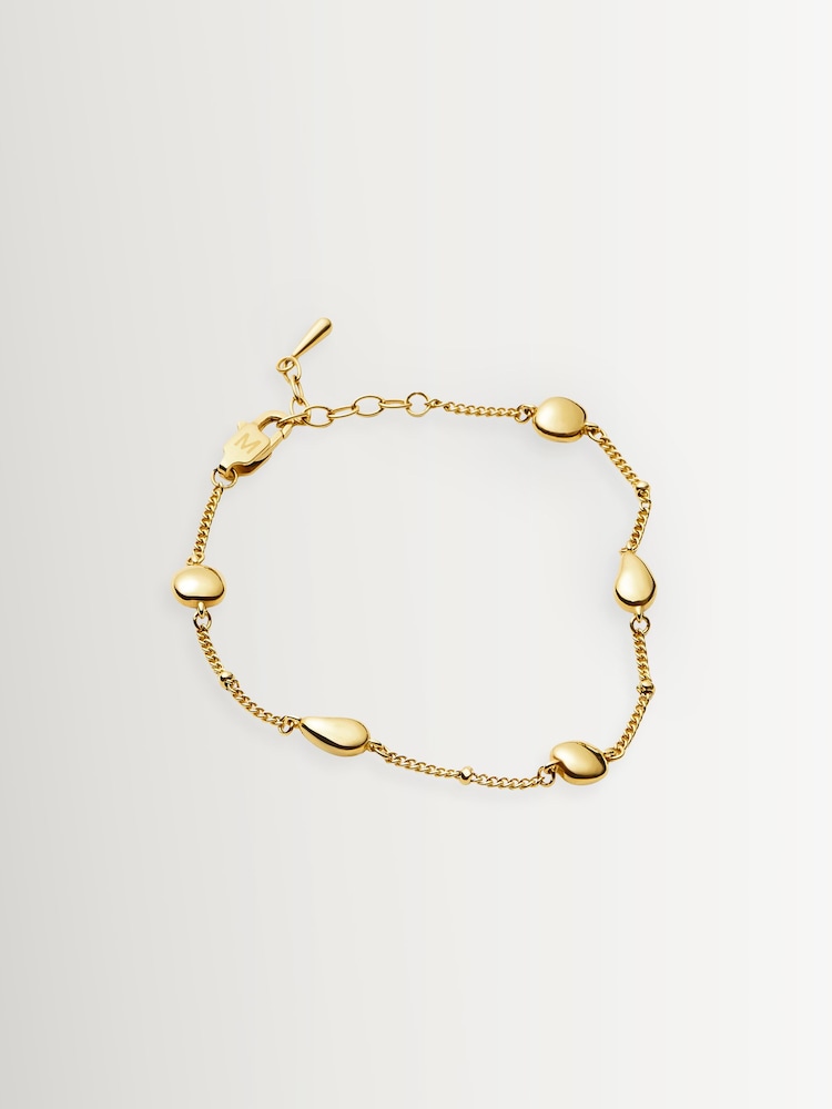 Missoma Gold Tone Molten Teardrop Multi Charm Bracelet - Image 2 of 3