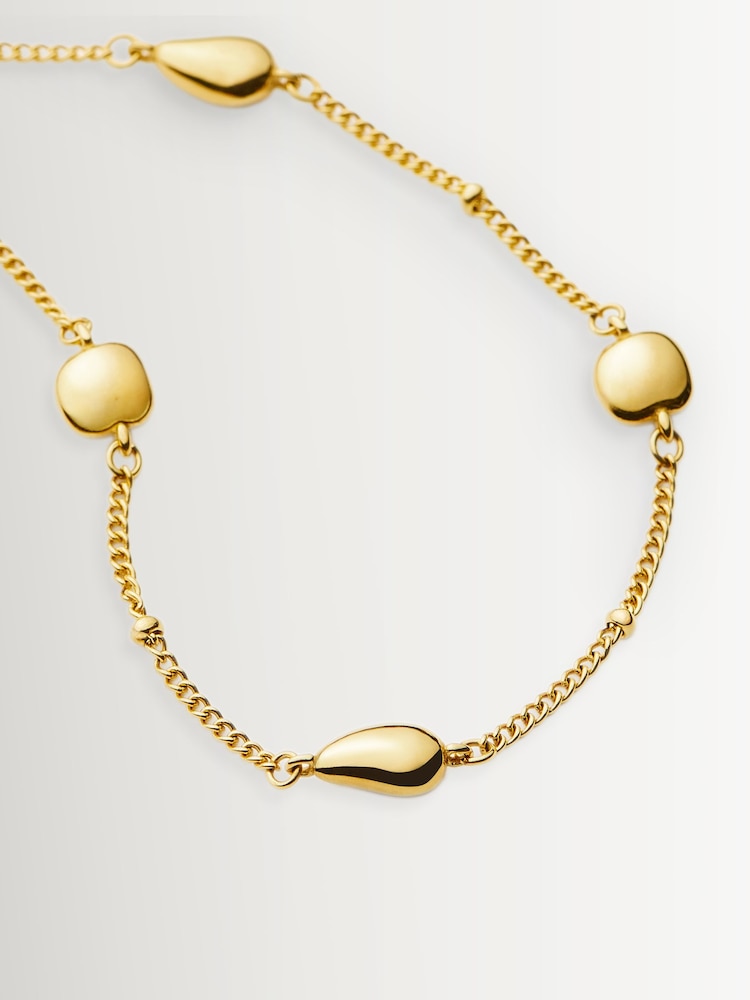 Missoma Gold Tone Molten Teardrop Multi Charm Bracelet - Image 3 of 3