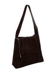 Marron chocolat - Sac bandoulière en daim Cultured London « Anitta » - Image 8 de 10