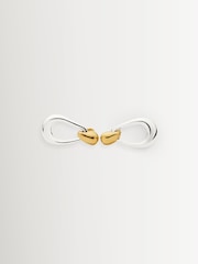 Missoma Silver Tone Molten Teardrop Statement Stud Earrings - Image 3 of 3