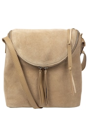 Cultured London Natural 'Luisana' Suede Cross-Body Bag - Image 3 of 6