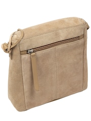 Cultured London Natural 'Luisana' Suede Cross-Body Bag - Image 4 of 6