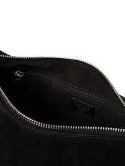 Cultured London Black 'Camille' Suede Shoulder Bag - Image 6 of 7