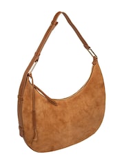 Cultured London Brown 'Kacey' Suede & Leather Shoulder Bag - Image 6 of 6