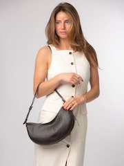 Cultured London Chocolate Brown 'Consuelo' Leather Grab Bag - Image 2 of 8