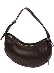 Cultured London Chocolate Brown 'Consuelo' Leather Grab Bag - Image 5 of 8