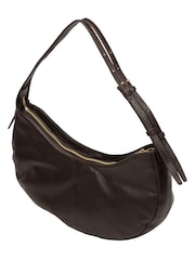 Cultured London Chocolate Brown 'Consuelo' Leather Grab Bag - Image 6 of 8